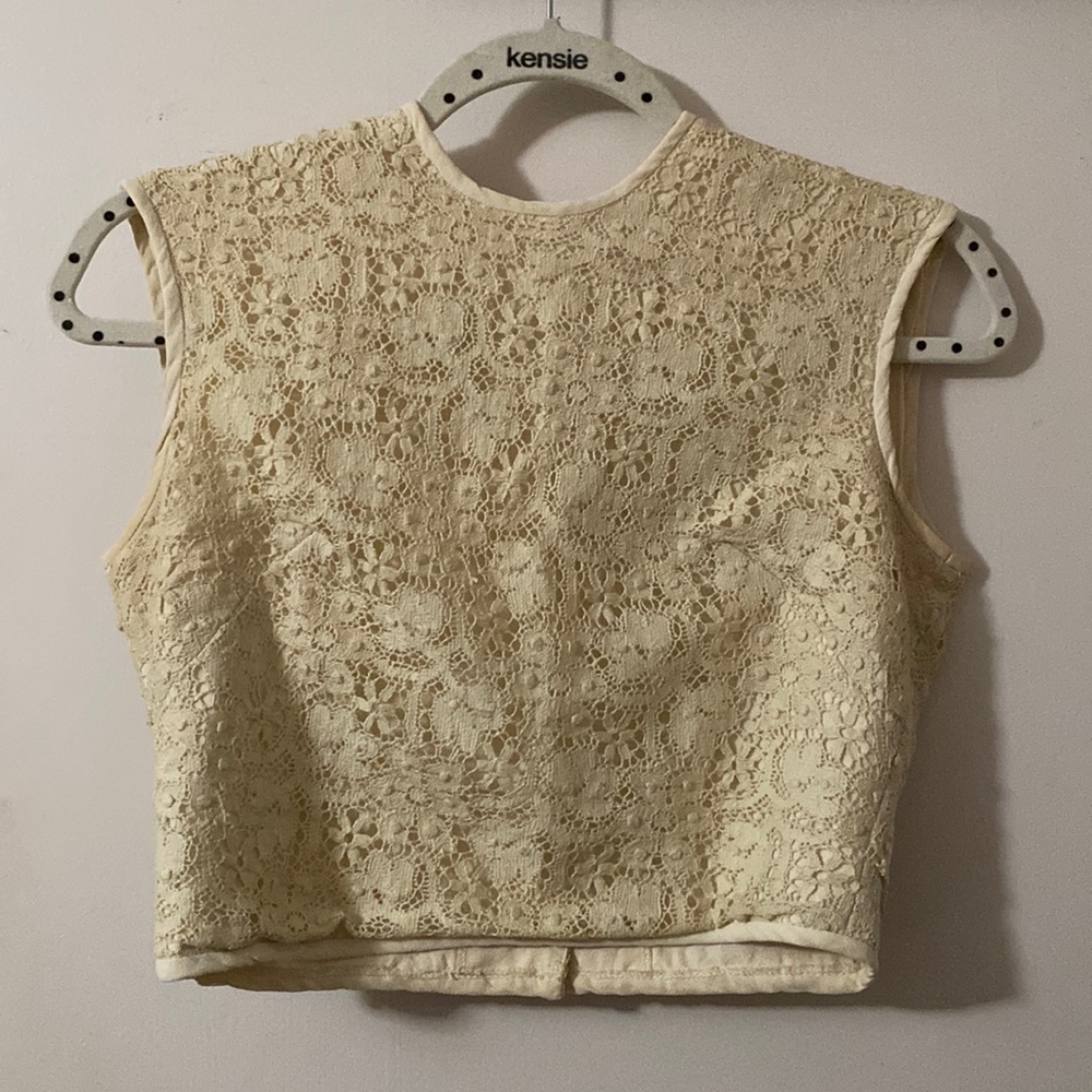 Jo Hardin Vintage Lace Crop Top - vintage size 14